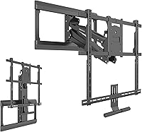 Vista 1 de Mount-It! Fireplace Mantel TV Wall Mount, Above Fireplace Drop Down TV Mount, Pull Down Mantle Mount with Spring Assist, Sizes 42-65 inches with