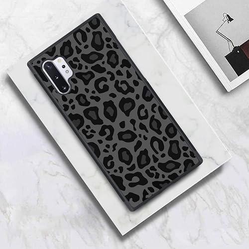 Miniatura 8 de KANGHAR Funda compatible con Galaxy S10 Plus, diseño de leopardo negro, textura de neumáticos antideslizante + a prueba de golpes, funda protectora