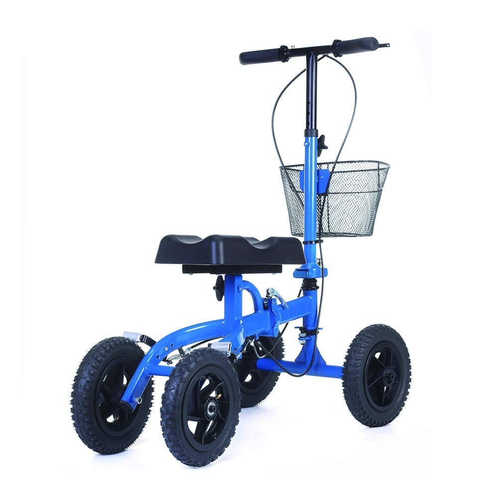 Genérico Andador de Rodilla con dirección - Andador para fracturas de Pierna, pie y Tobillo - Alternativa a Las muletas para Adultos y Ancianos - Carro Compacto y portátil de Cuatro Ruedas