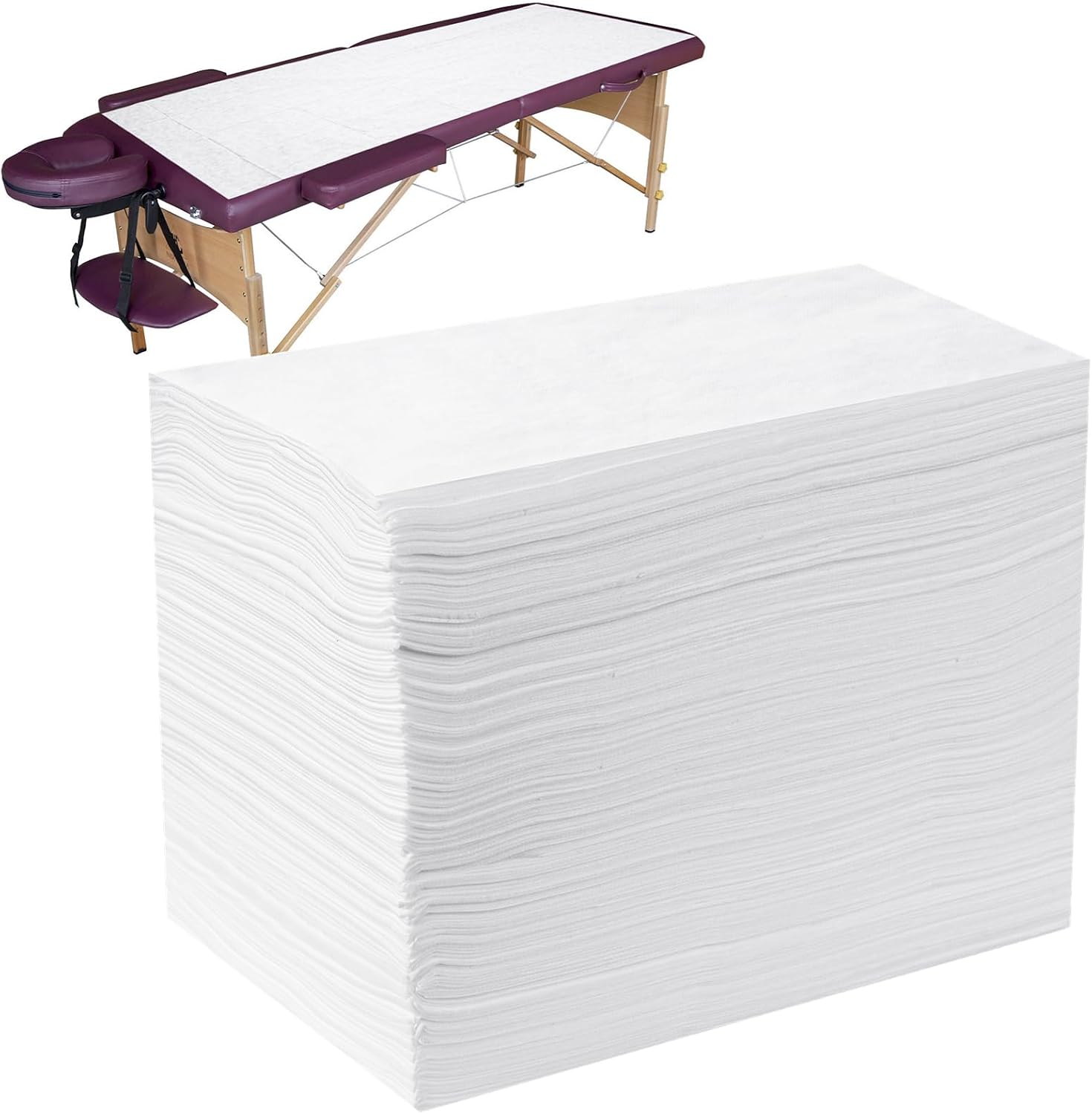 Disposable Bed Sheets, 100 Pieces Disposable Massage Spa Sheets, Soft Non-Woven Fabric Massage Table Bed Sheet Protective Duvets for Beauty Salon, Spa, Massage, Hotels, Beautician, 180 x 80 cm