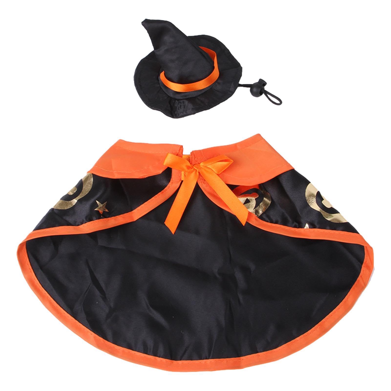 Disfraz de sombrero de bruja para gato, disfraz de calabaza de Halloween, disfraz duradero de Halloween para mascotas, accesorios de disfraz de bruja de gato, disfraz de sombrero de mago para gatos,