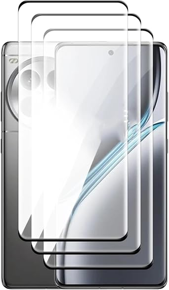 3 Pack Glass Tempered Glass Screen Protector 3D Curved Full Cover Glass for OnePlus ACE2 ACE3 Pro