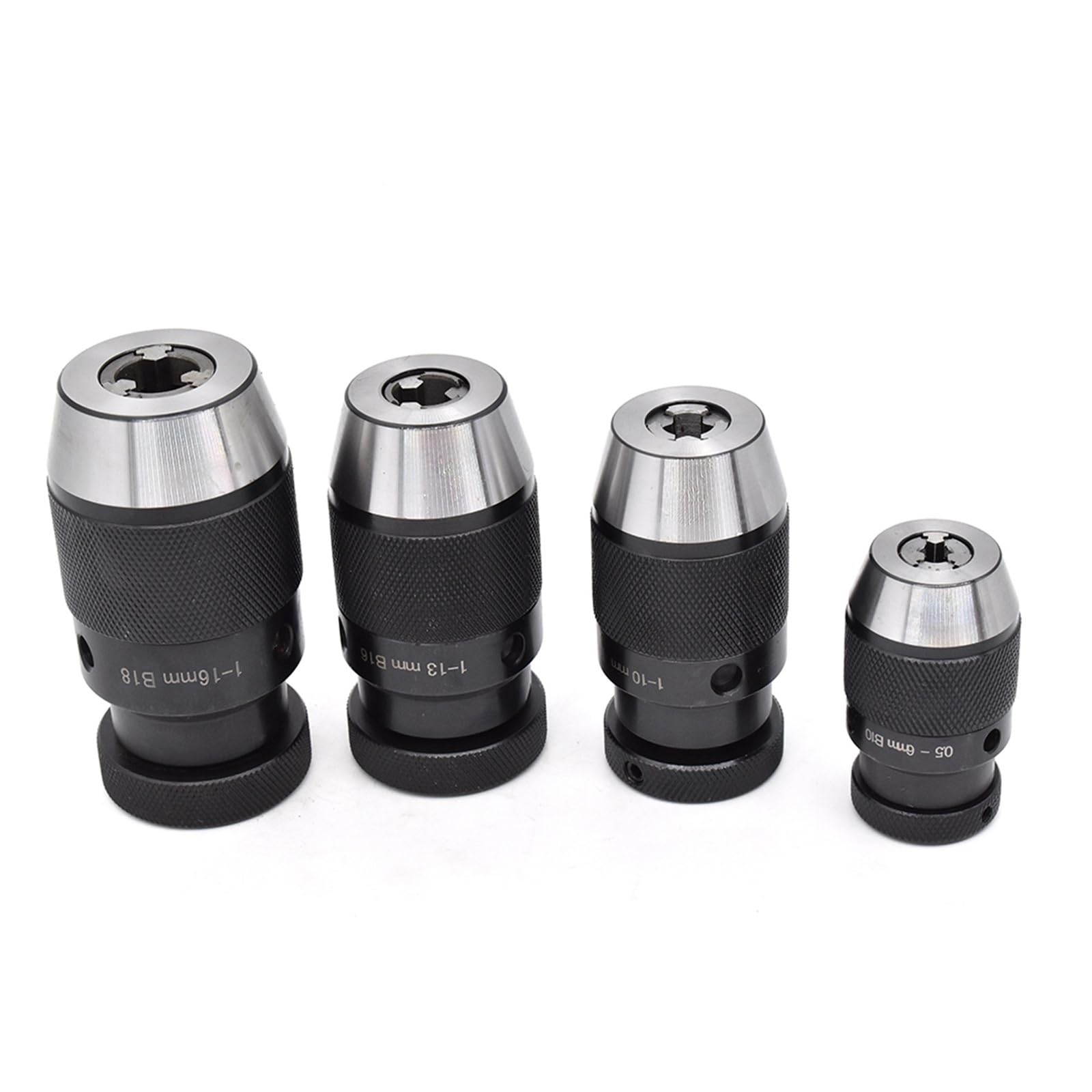 Mandrin de perçage sans clé à serrage automatique de 1 à 16 mm, cartouche de mandrin à pince B10 B12 B16 B18 JT6 for perceuse(B12(1MM-10MM))