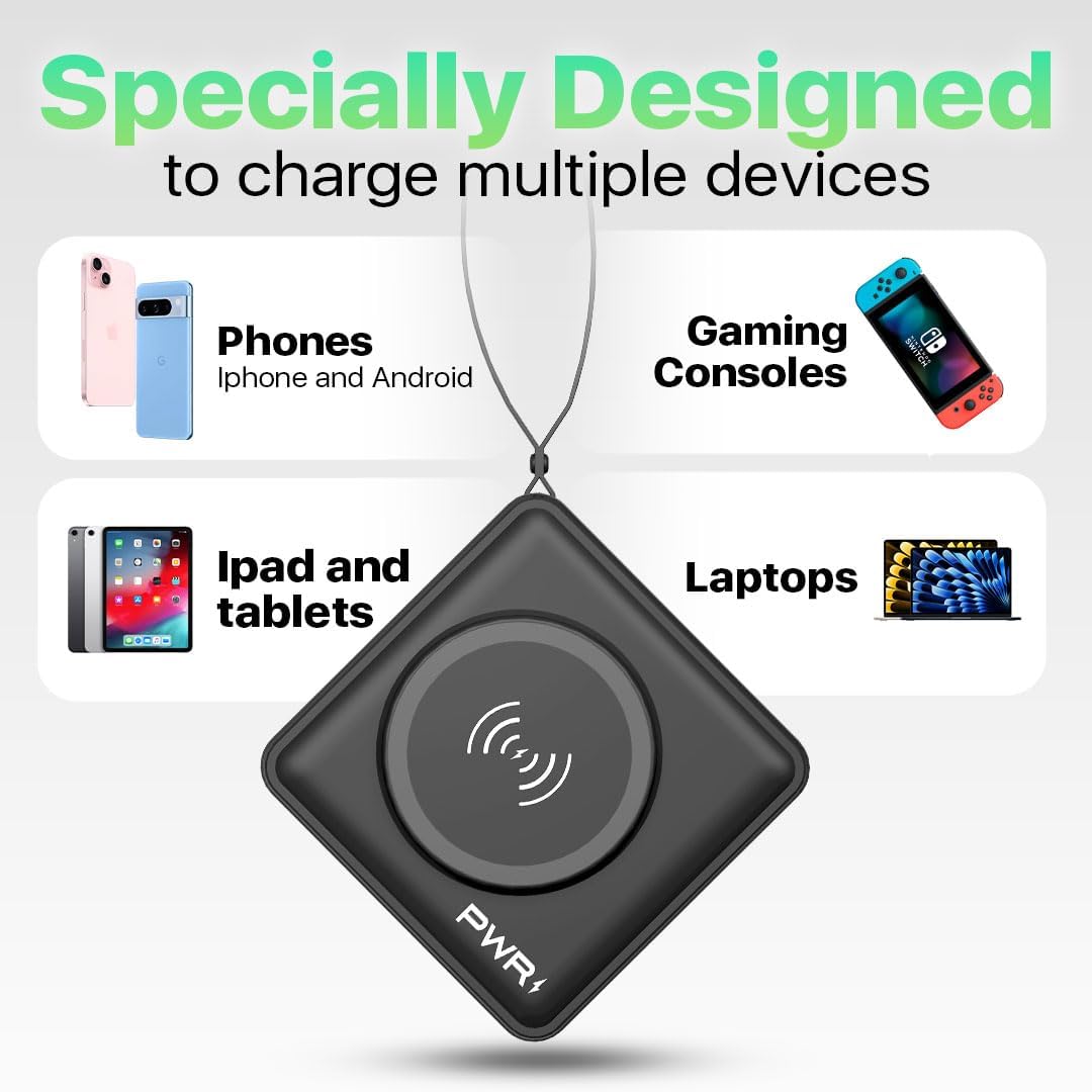 PWR Travel PRO 5 in 1 Power Bank + Versa 4 in 1 Apple Watch Portable Charger