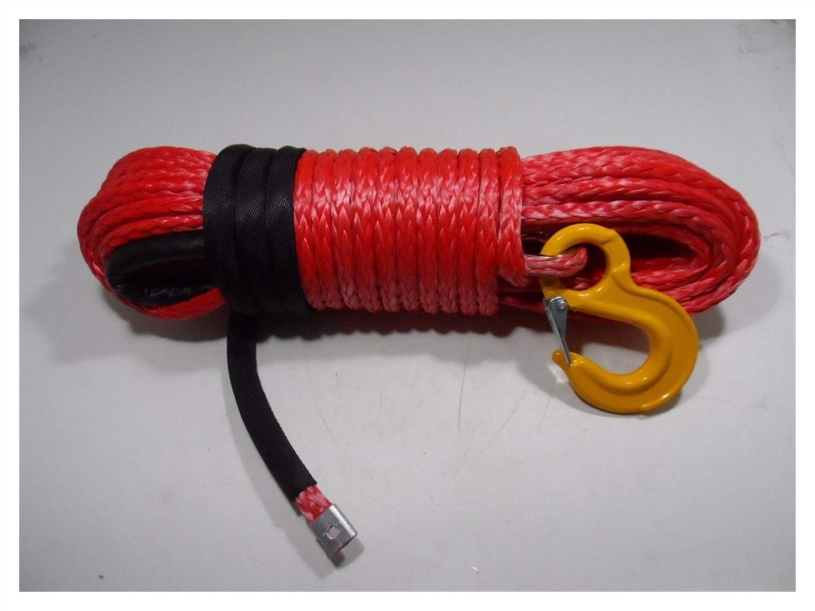 Winch Rope, Red 12mm*30m Replacement Synthetic Rope for Winch,Kevlar Cable,Off Road,UHMWPE