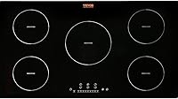Vista 14 de VEVOR Placa de inducción, quemador eléctrico de encimera de 1800 W, estufa de control de perilla de 2 quemadores, estufa de inducción integrada
