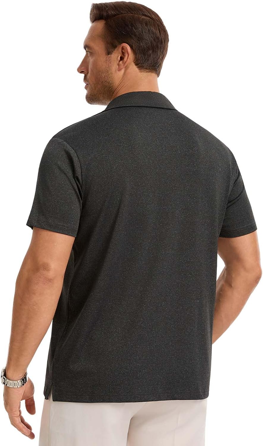 3 Pack Polo Shirts for Men Quick Dry Short Sleeve Golf T Shirt Performance Moisture Wicking Casual Workout