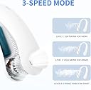 LARYNX Portable Rechargeable Neck Fan, 8H Working Time, Adjustable Neck Fan with 3 Speeds 48 Air Outlet for Travel Desk Bedroom 360° Cooling (Multicolor) gallery image