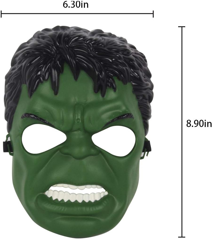Superhero mask for Kids，Super hero Costumes Children's Birthday Parties,Boy Toys Gifts for Halloween Cosplay Parties (Green mask)