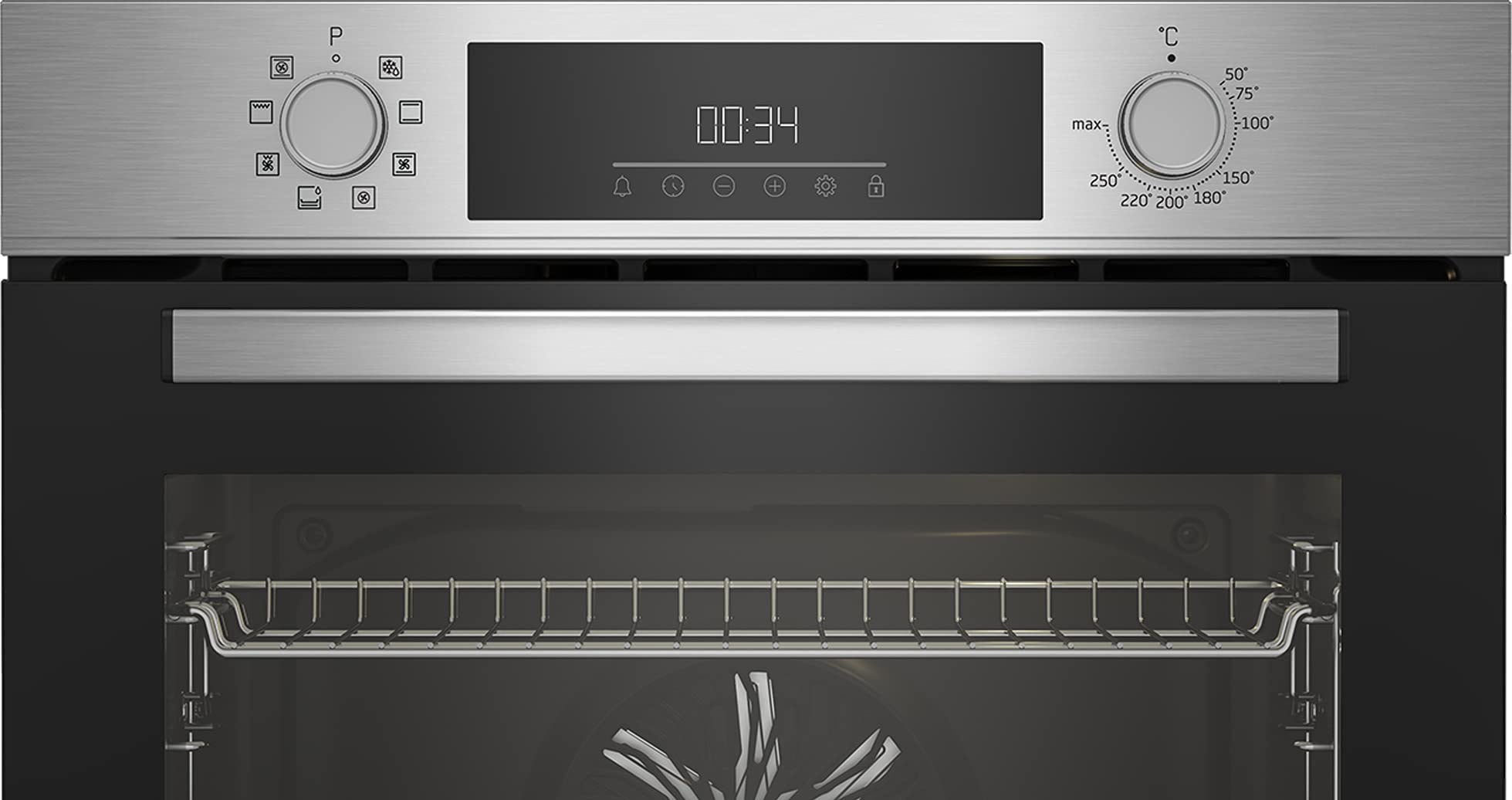 Beko BBIM12300X b300 - Forno da incasso, 60 cm, volume 72 l, pulizia a vapore SteamShine, 8 tipi di riscaldamento, AeroPerfect per cottura uniforme, forno multifunzione, acciaio inossidabile
