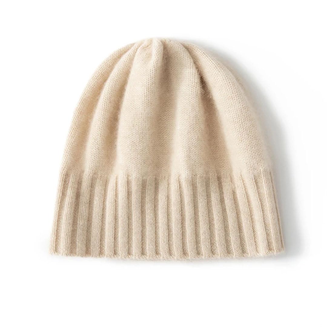 Damskie czapki zimowe na zewnątrz miękka utrzymująca ciepło czapka kaszmir dzianina jednolity kolor czapka beanie