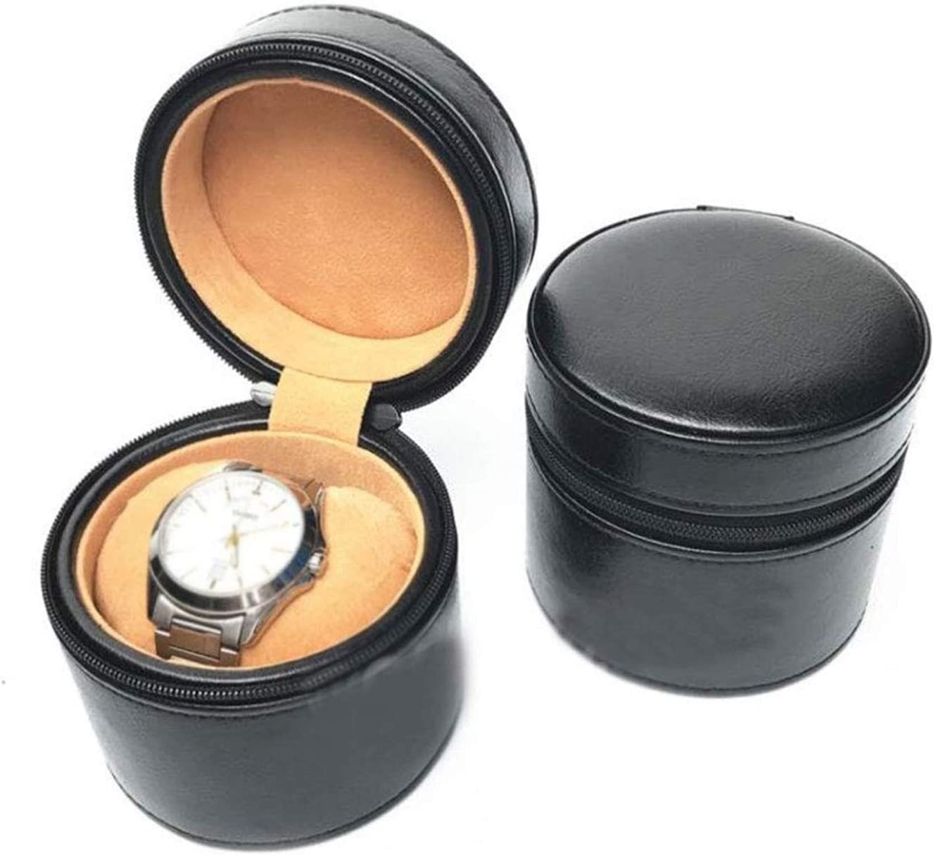 Stehlampe Stehleuchte Einzelne Uhrenbox Aufbewahrungsbox Uhrenaufbewahrungsbox Reise Uhrenetui Uhrenbox Für Männer Frauen Stehleuchte modern (Color : Black)