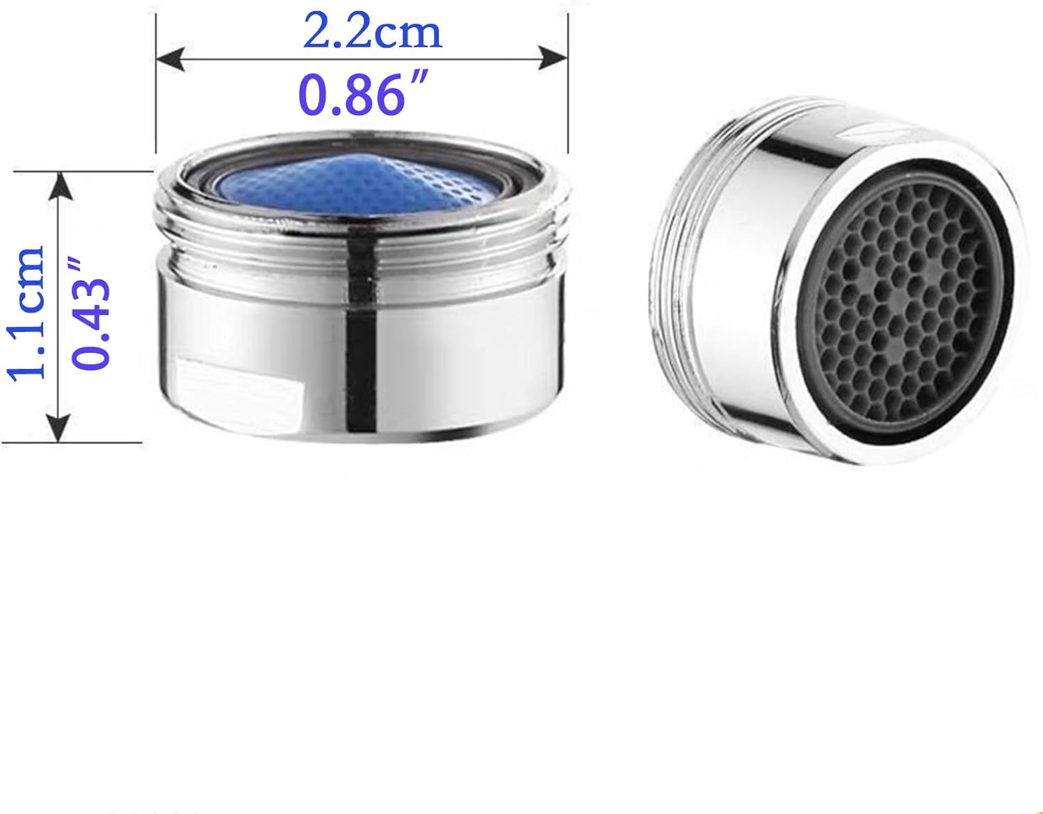 4 Pack Faucet Aerator Kit, Standard 22mm M22 x1mm Sink Aerator with ABS Filter & Removal Tool - Compatible with Most Kitchen/Bathroom Faucets, Improves Water Pressure, Saves Water