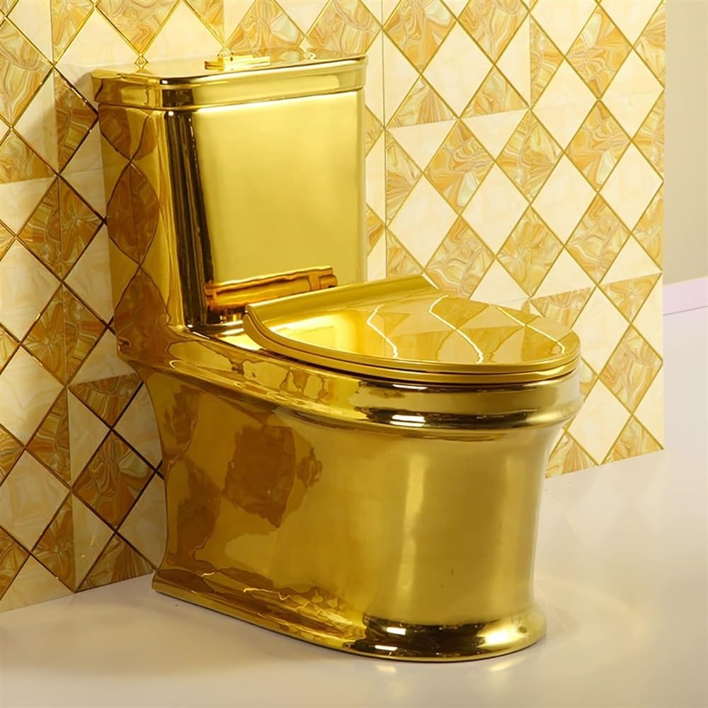 Inodoro de una pieza en forma de diamante, inodoro de cerámica sifónico de doble descarga silenciosa, altura universal para el hogar, hotel, baño, E-305 mm