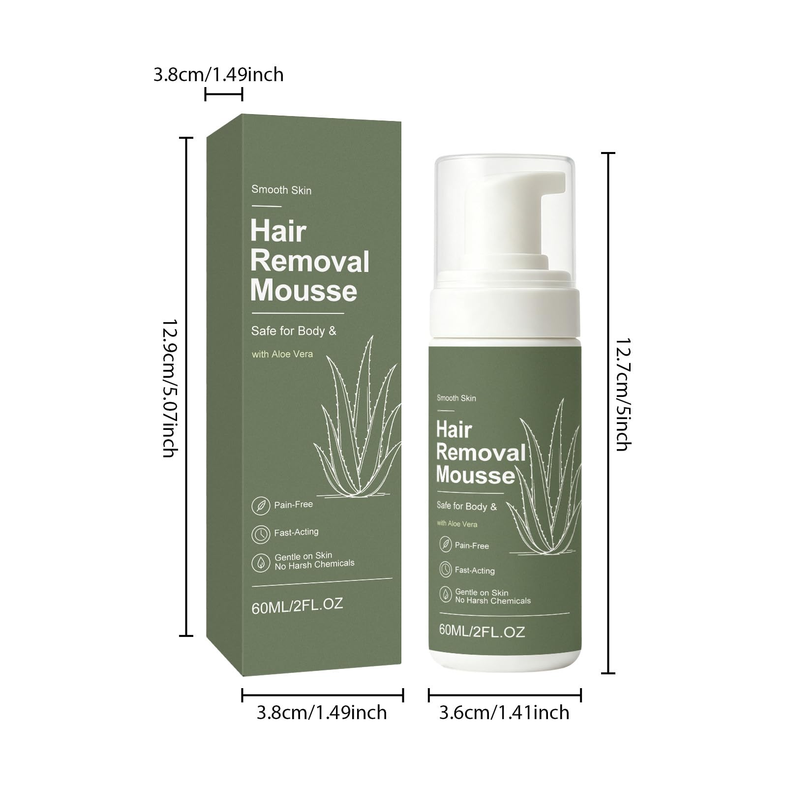 Crème dépilatoire douce à l'aloe vera, Crème dépilatoire pour hommes, Crèmes dépilatoires pour hommes à l'aloe vera naturel (4pcs)