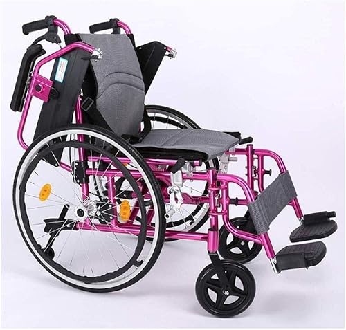 Miniatura 2 de Ztimi Silla de ruedas autopropulsada, silla de ruedas de transporte móvil, ligera, plegable, portátil, autopropulsada, silla de ruedas de transporte