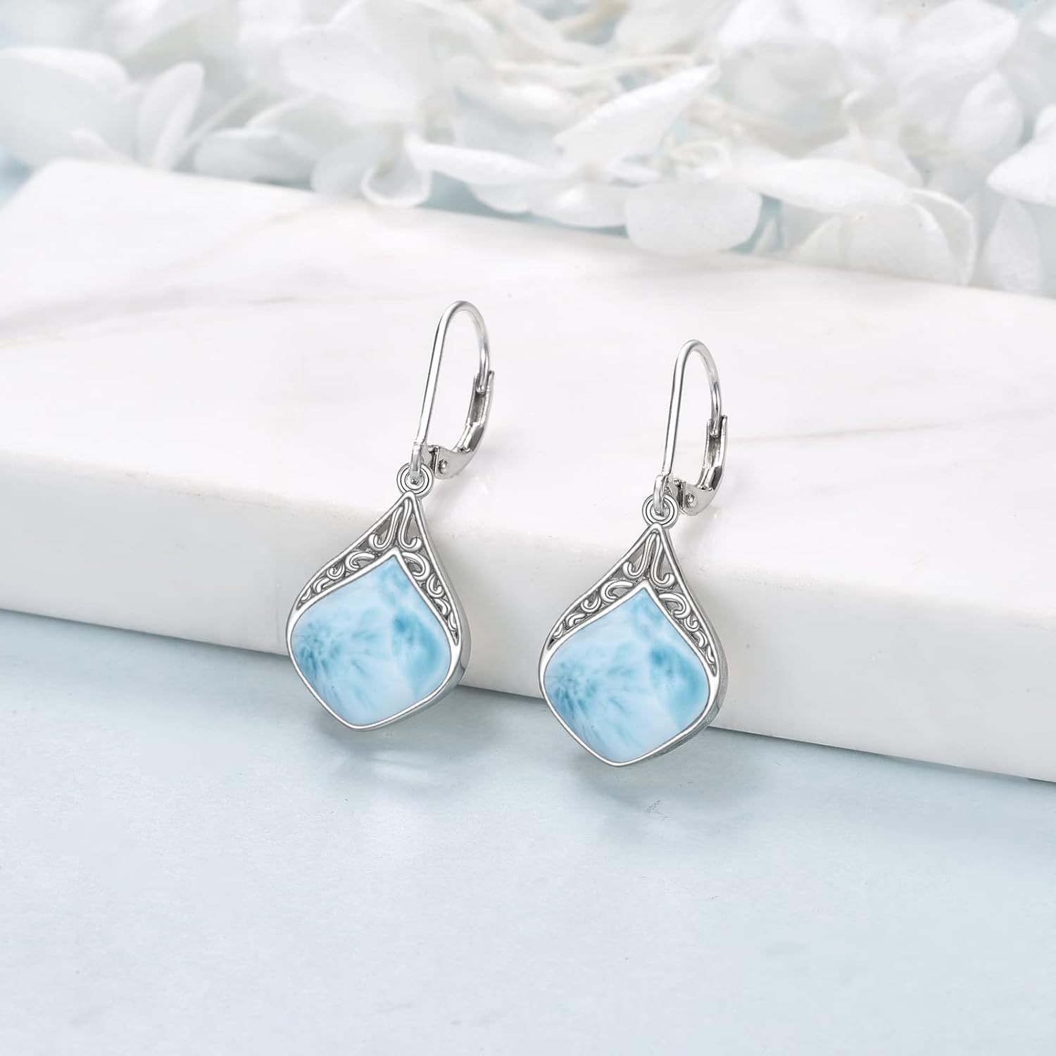 Teardrop Earrings Sterling Silver Filigree Irish Celtic Teardrop Drop Earrings Jewelry Gifts For Women - Image 3