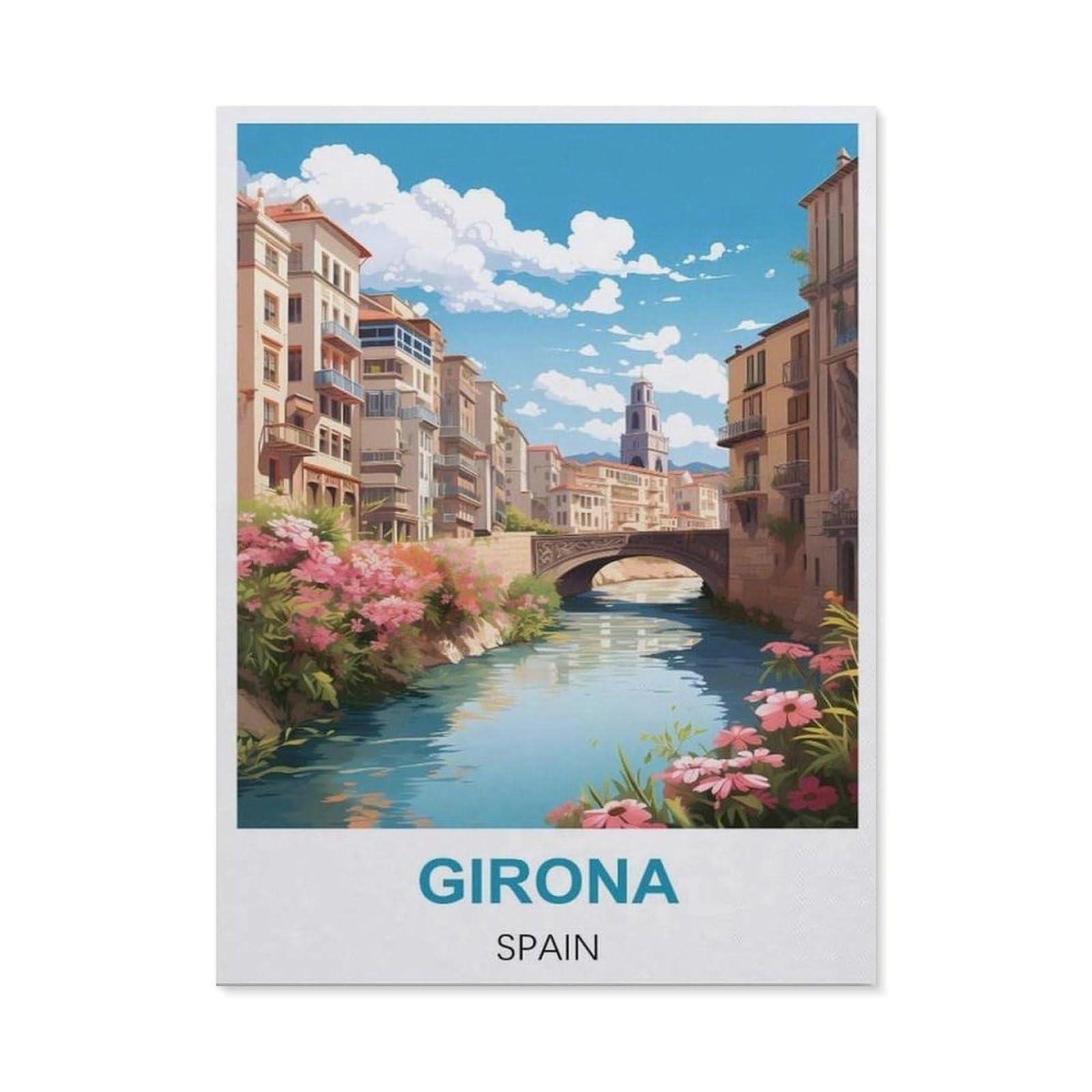 BEAYODKP DIY 5D Diamond Painting，Girona Spain（40 x 50 cm）