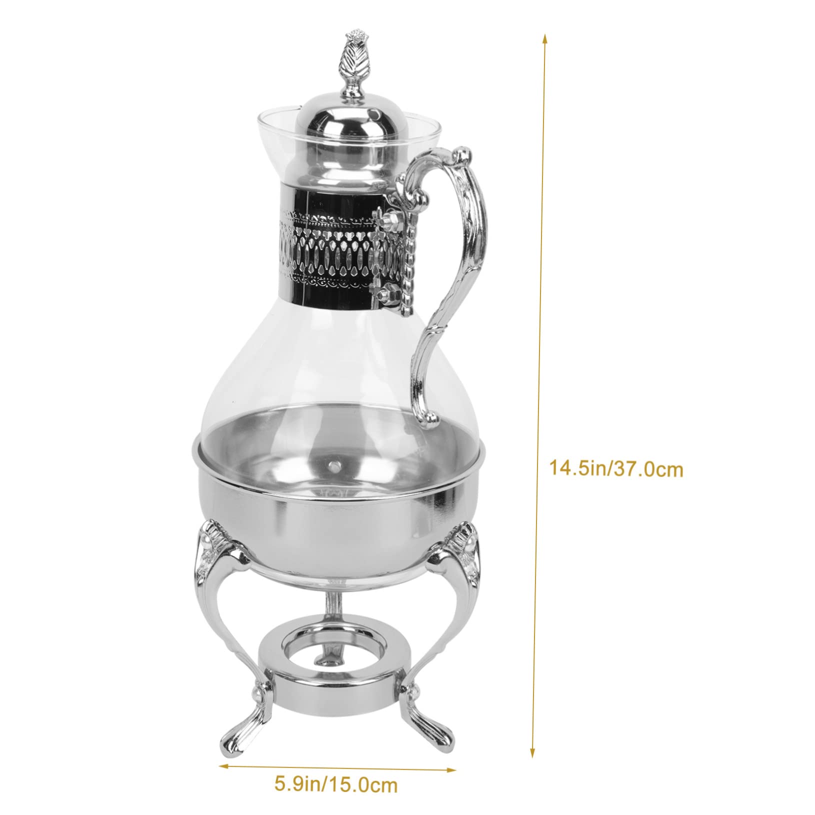 ORFOFE Jarra De Café De Vidrio Templado Asa Ergonómica Cafetera Europea Estilo Vintage Para Hogar y Restaurantes
