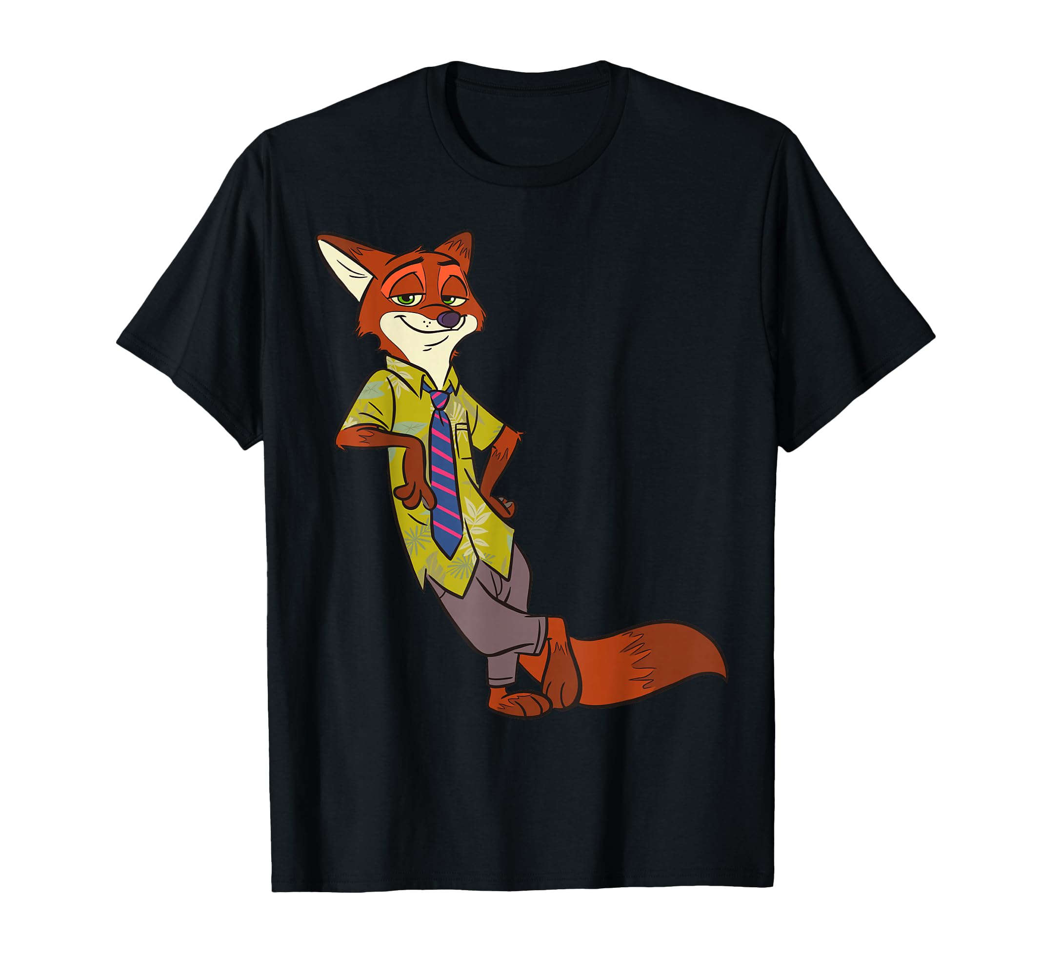 Disney Zootopia Cool Fox Nick Wilde Leaning T-Shirt Small