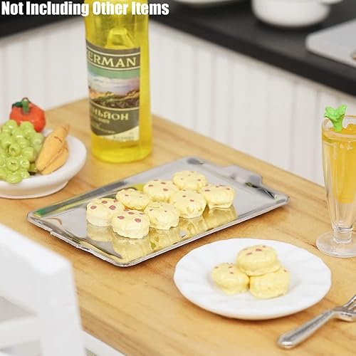 Miniatura 5 de Odoria 112 Galletas en miniatura con bandeja Accesorios de decoración de casa de muñecas