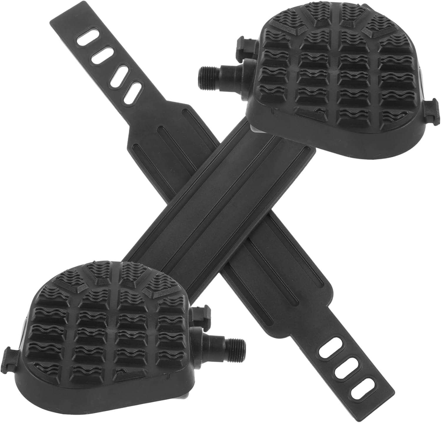1Set Versatile Indoor Exercise Bike Pedals with Straps of Flat Pedals for Mountain and Road Bikes Comfortable and Durable for Teens and Fitness Enthusiasts