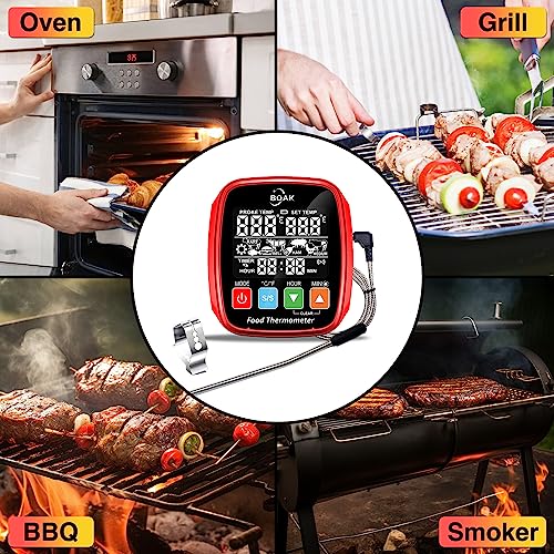 BOAK Digital Meat Thermometer for Grilling,BBQ,and Smoker | Instant Read Thermometer with Buzzer Alarm,8 Presetting Mode Accurate Temperature Meat Probe with Temperature Preset... – Bild 7