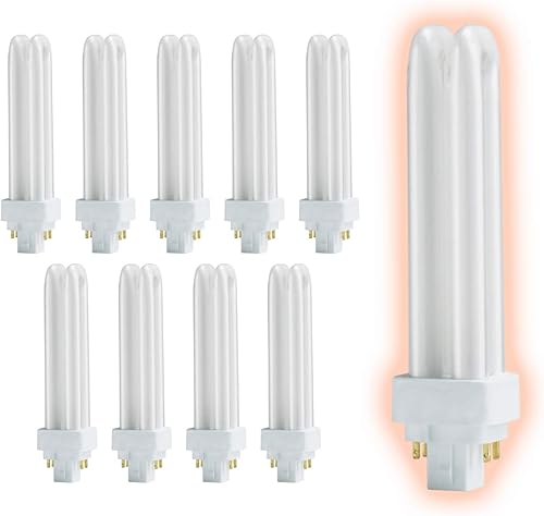 Miniatura 22 de GoodBulb Bombillas CFL de 18 W, 4 pines GX24Q-2, base 4100K, blanco frío, 18 W, alto rendimiento, 1200 lúmenes, triple tubo, bombillas fluorescentes
