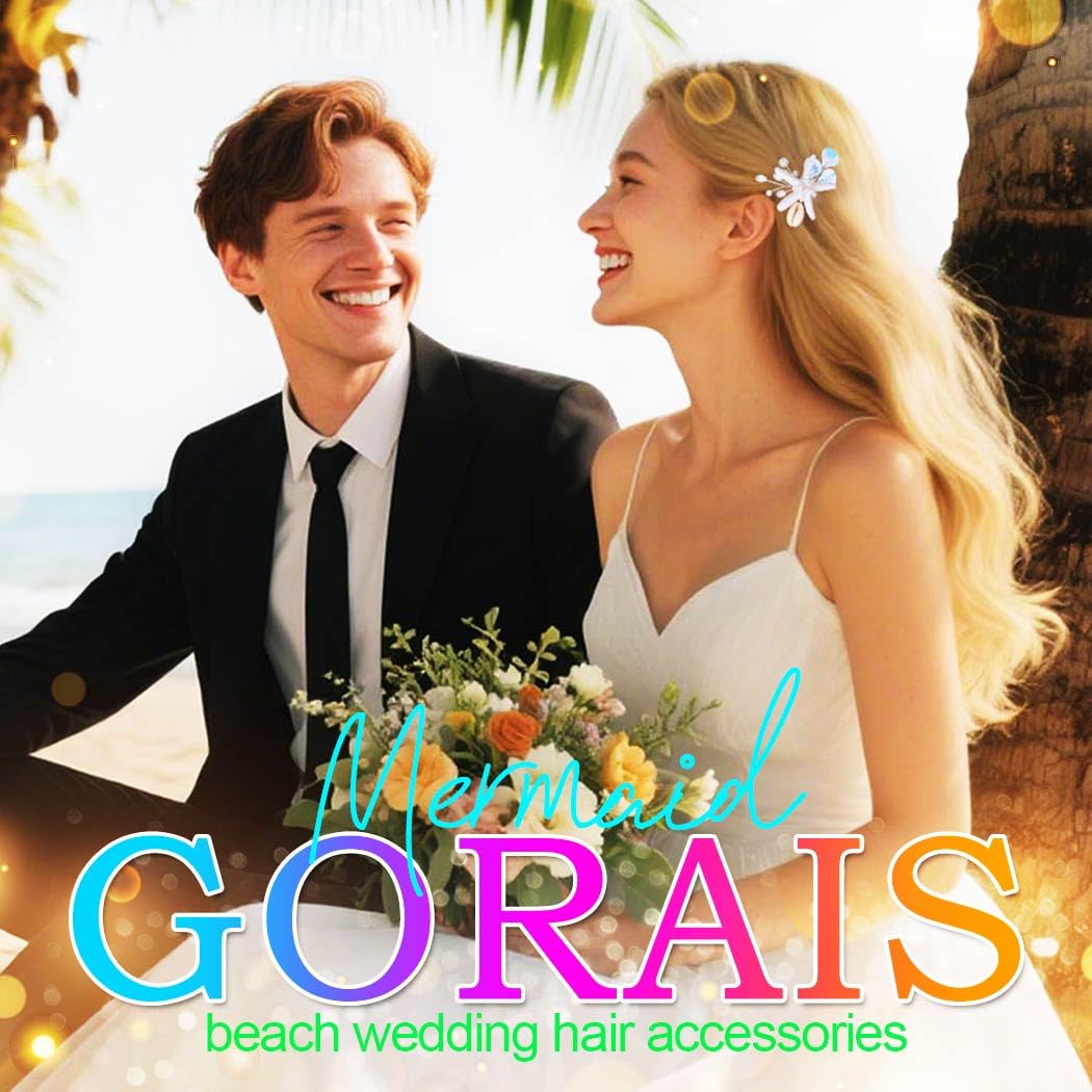 GORAIS Starfish Beach Wedding Hair Pins Bridal Hair Accessories Shell Hair Clips for Brides and Women (Pack of 3) - Image 4