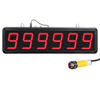 4in LED Digital Counter Infrared Sensor Digital Display Counter Count Up to 999999 for Production Line Factory School AC110-240V