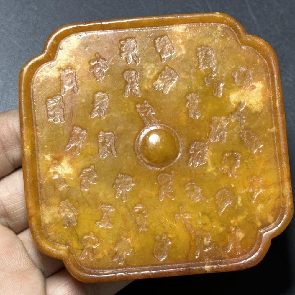 Colección de adornos colgantes Yubi de piedra de jade antigua