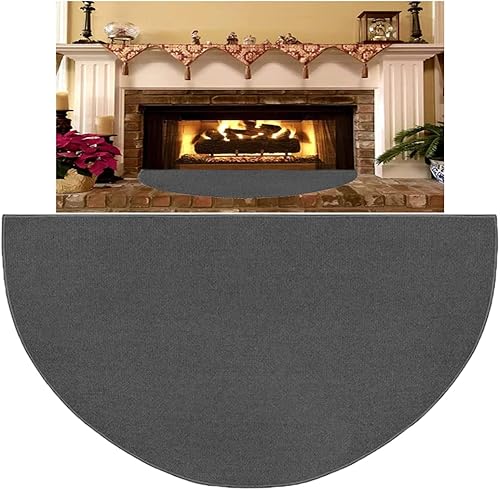 Alfombra extra grande de 63 x 37 pulgadas para chimenea ignífuga, alfombra de fibra de vidrio ignífuga, resistente al fuego, almohadilla de