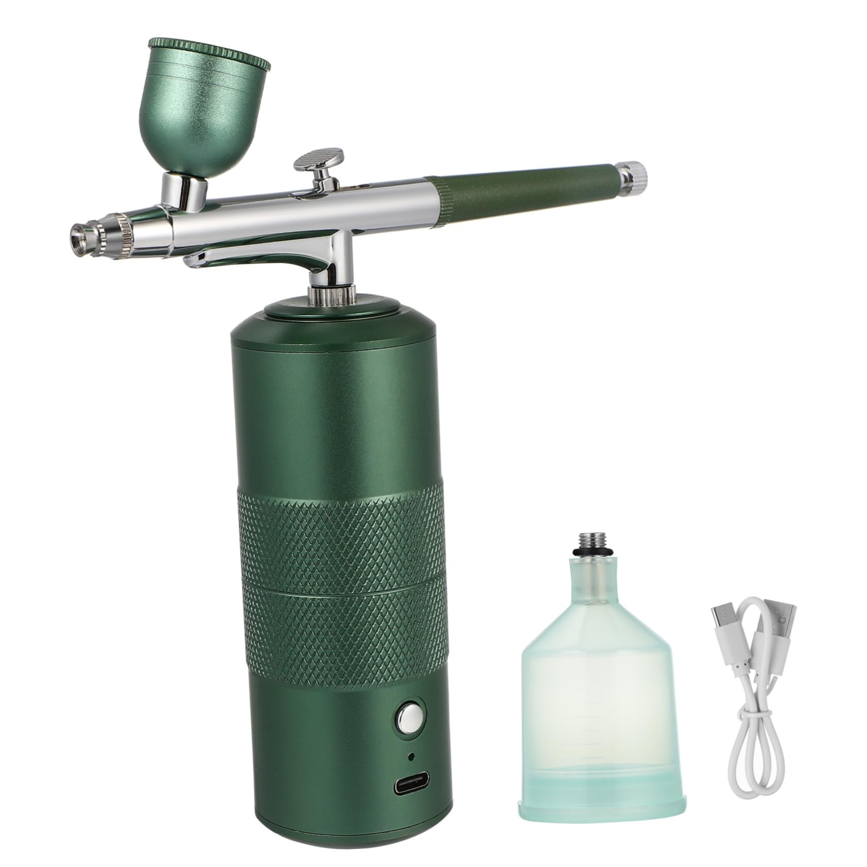 Aérographe de soin visage Veemoon vert portable avec mini compresseur USB