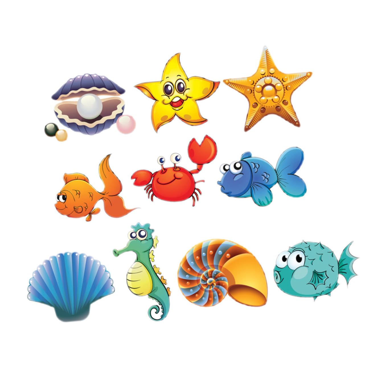GLEAVI 2 Juegos Calcomanías Antideslizantes para Bañera Marinas Stickers Decorativos Impermeables para Seguridad