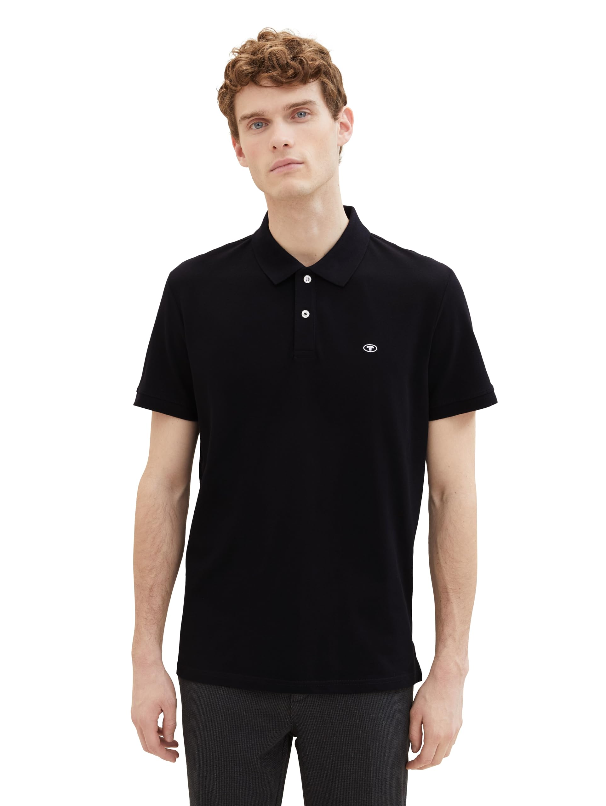 TOM TAILOR Men's Basic Pique Polo Shirt 1027713, 29999 - Black, XL