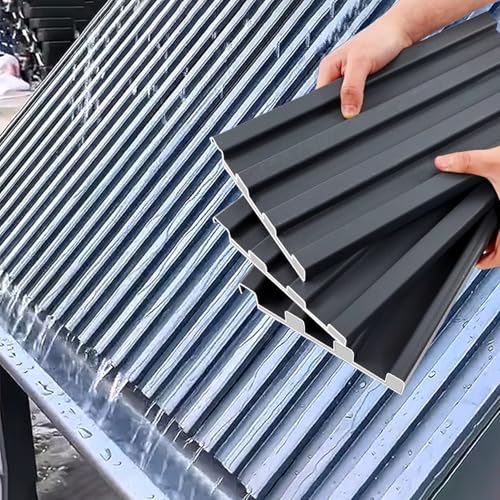 Láminas de metal ranuradas trapezoidales para un drenaje rápido, paneles aislantes gruesos para pérgola al aire libre, cobertizo, jardín, techo
