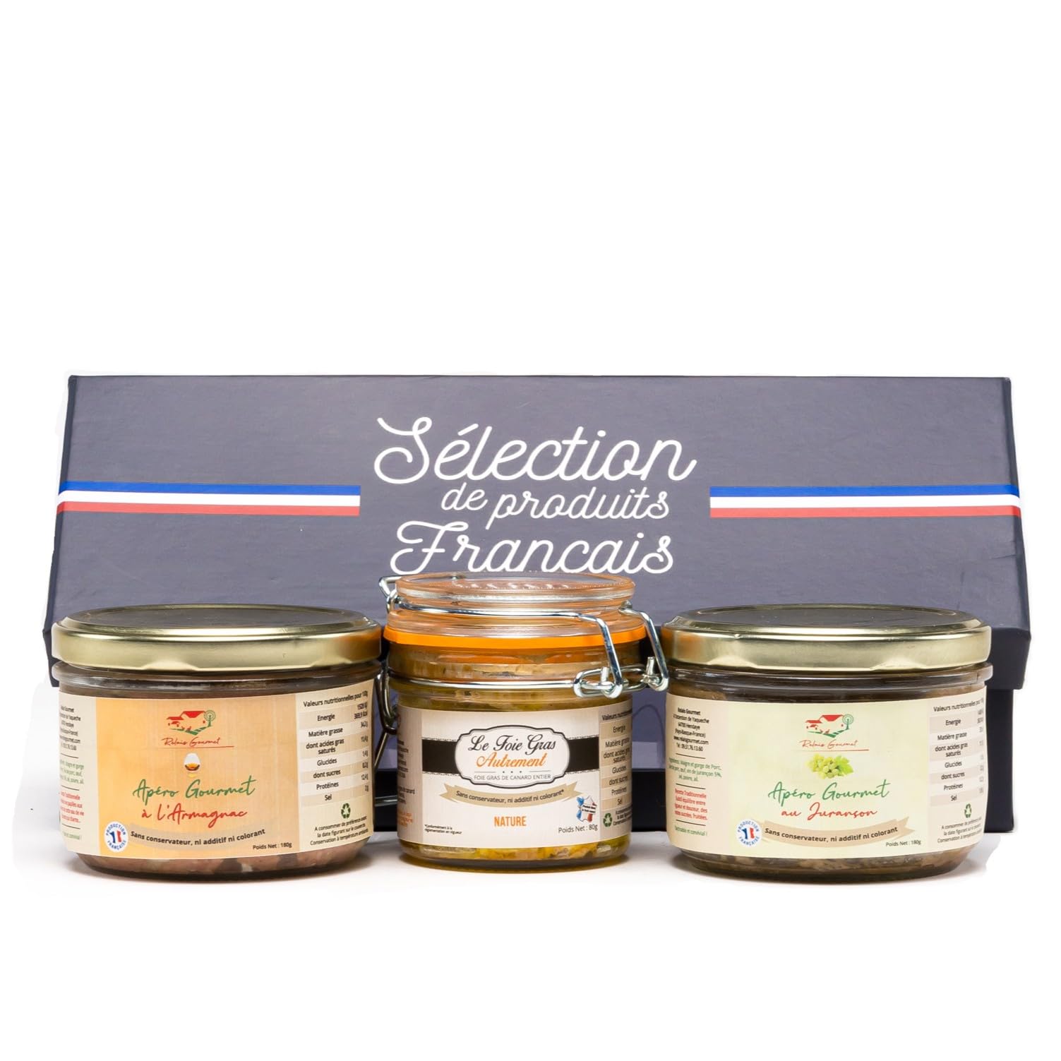 Relais Gourmet Coffret Enara 3 Produits – Foie Gras Nature, Apéritif Jurançon & Apéritif Armagnac – Coffret Gourmet Artisanal 100% Naturel, sans Conservateurs – Cadeau & Fêtes