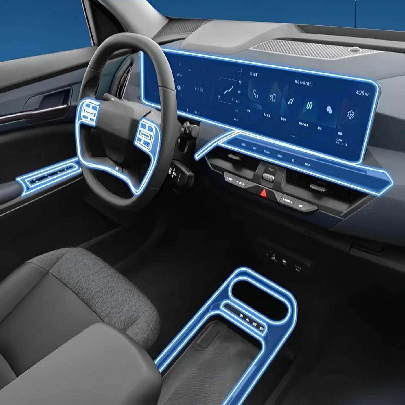 Dashboard Multimedia Navigation Transparent Protection, for Kia EV5 2024 Film Anti-Scratch