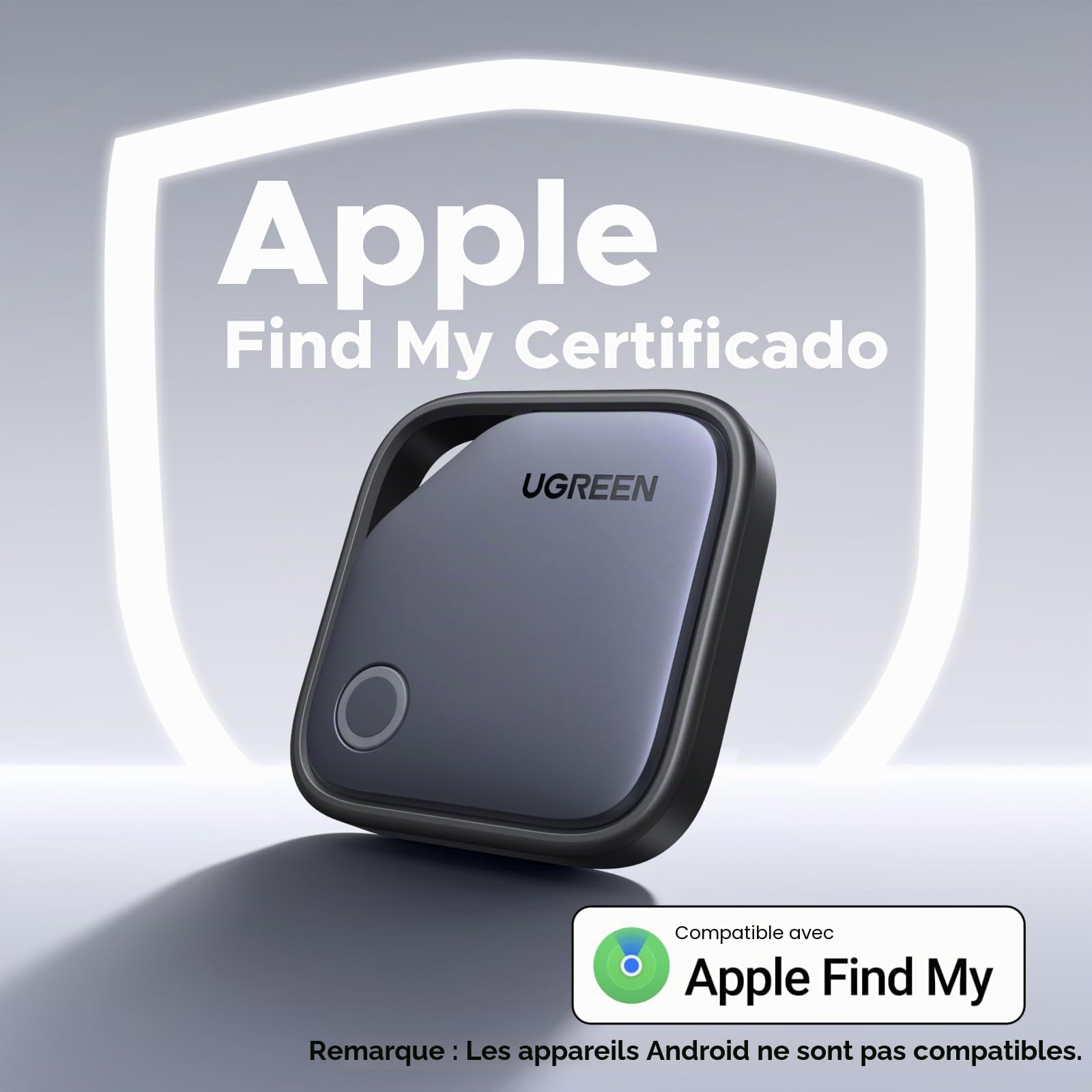 UGREEN FineTrack 2 Finder Tag Design Football 110dB Fluorescence IP68 et UGREEN FineTrack Finder Tag Traceur avec Find My 2 Ans Batterie (iOS Uniquement)