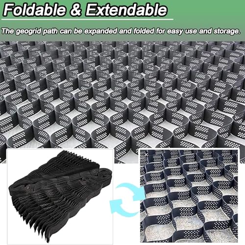 Rejilla de grava para entrada de autos y caminos con soporte de suelo resistente de 2 pulgadas 7