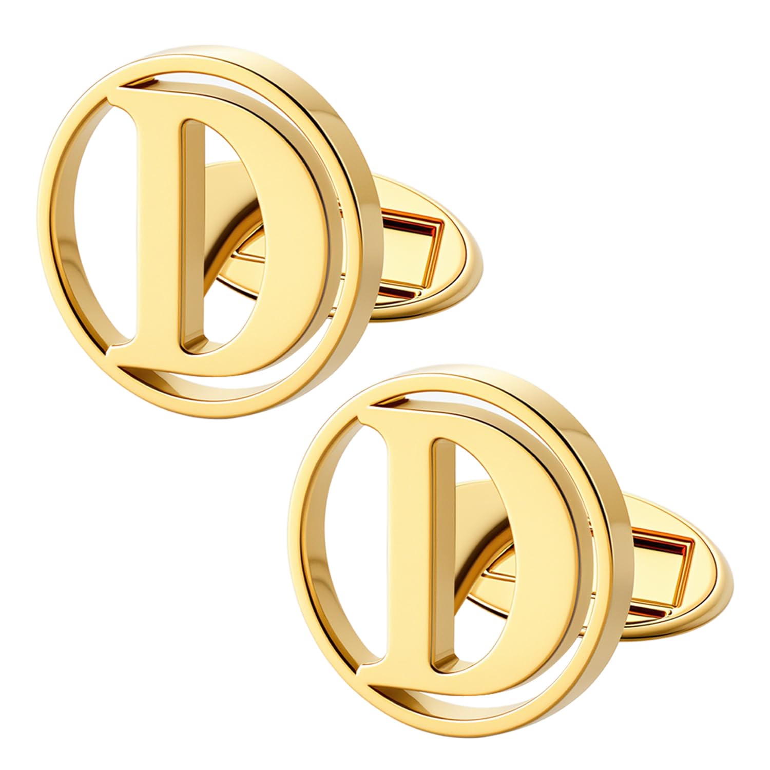 GWD Cufflinks for Men Classic Tuxedo Shirt Wedding Cuff Links Personalized Initials A-Z Gift