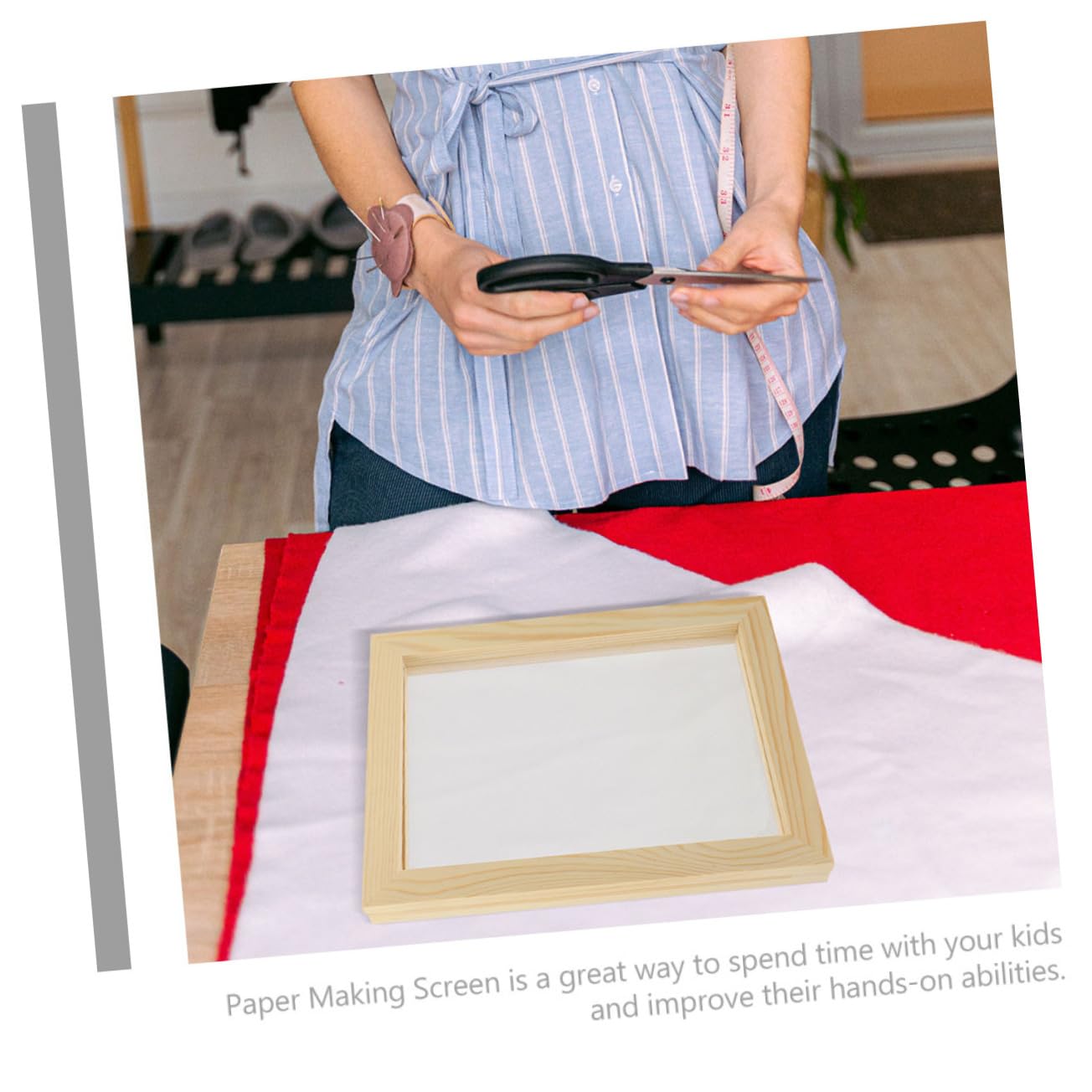 Uonlytech DIY Handmade Paper Kit Paper Making Screen Boys and Tool Handmade Frame Safe Material