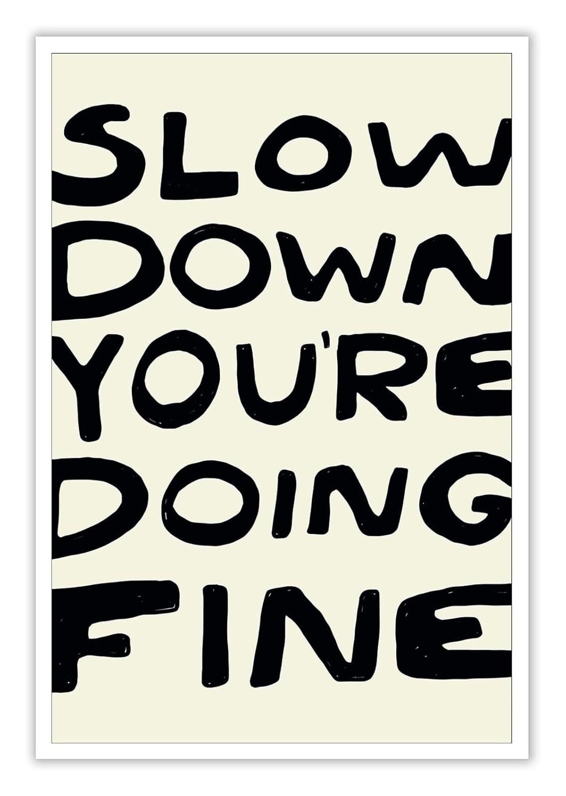 AUOQKQUT Mindfulness Spanish Quote Poster, Despacio Lo Estás Haciendo Bien Affirmations, Daily Reminder Wall-Art for Calm Corner, Office, Bedroom Inspiration Framed,12x18inch(30x45cm)