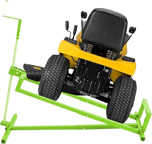 WIILAYOK Gato elevador para cortacésped con capacidad de peso de 800 libras para tractores de jardín y cortacéspedes, mango manual de conducción y