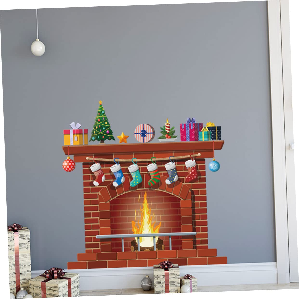 Alipis 5sätze Weihnachtliche Wanddekoration Selbstklebendes Fensterbild Für Schlafzimmer Und Wohnzimmer Bunte Weihnachtsmotiven Für Festliche