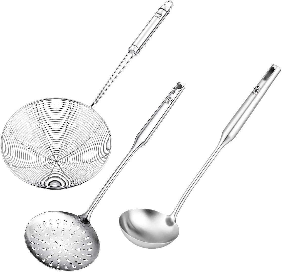 RJ Legend Kitchen Utensil Stainless Steel Cooking Spoons Set (3 Pieces)