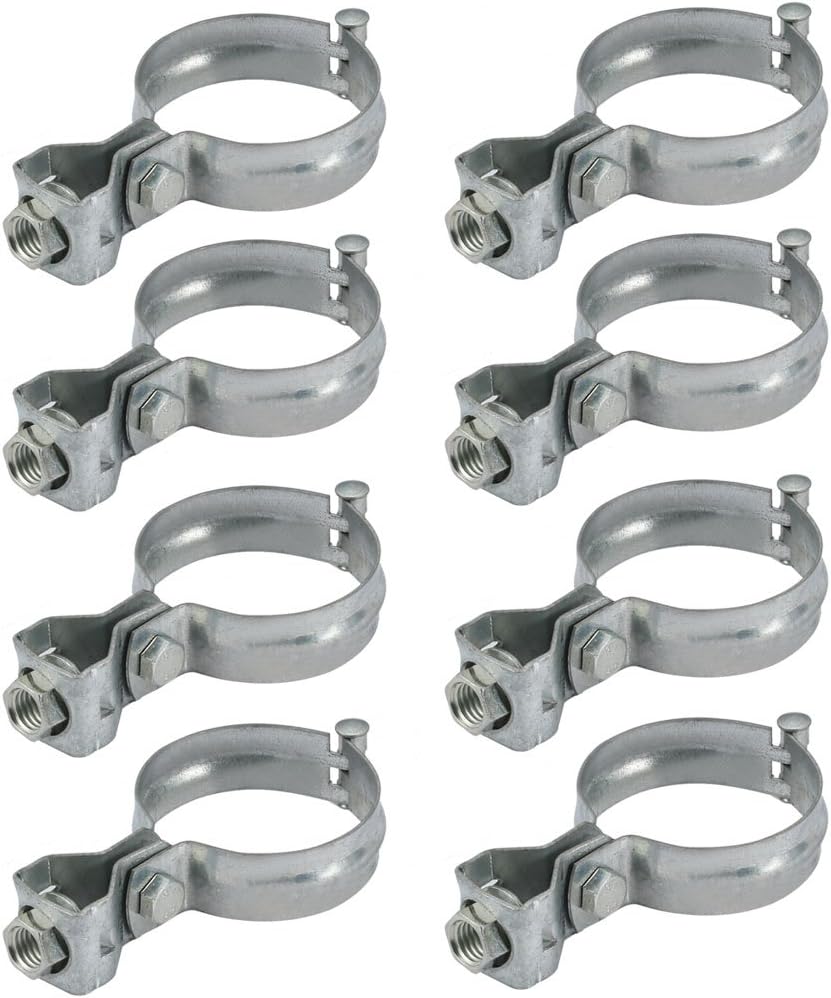 8pcs Iron Zinc Plated Hose Clamp for 60mm Outer Dia Tube Pipe w M12 Hang Head (id: dfd e12 37e df2 261