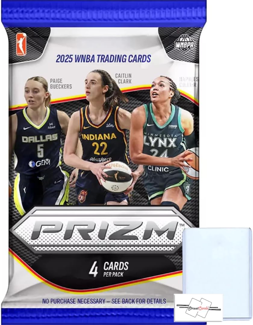 2025 Prizm Women's Basketball WNBA Blaster Pack with 4 Total Trading Cards + Toploader and StreetCards Magnet!