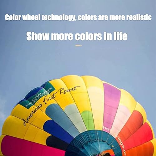 Miniatura 5 de Mini proyector, proyector de video proyector de cine al aire libre 8000L, proyector LED portátil de cine en casa 1080P y 200 pulgadas compatible,