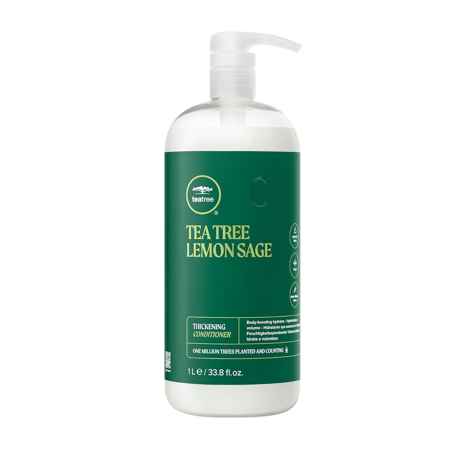 Tea Tree Lemon Sage Thickening Conditioner, Builds Body + Boosts Volume, For Fine Hair
